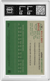 Willie Mays from the 2023 Topps Chrome Platinum Anniversary set graded by Arena Club and given an overall grade of 9.5.