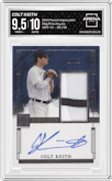 Colt Keith from the 2024 Panini Impeccable set graded by Arena Club and given an overall grade of 9.5.