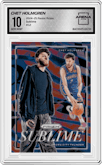 Chet Holmgren from the 2024-25 Panini Prizm set graded by Arena Club and given an overall grade of 10.