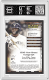 Jackson Chourio from the 2024 Topps Archives set graded by Arena Club and given an overall grade of 9.5.