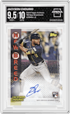 Jackson Chourio from the 2024 Topps Archives set graded by Arena Club and given an overall grade of 9.5.