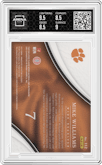 Mike Williams from the 2017 Panini Immaculate Collection Collegiate set featuring a Conference Logo parallel graded by Arena Club and given an overall grade of 9.