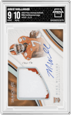Mike Williams from the 2017 Panini Immaculate Collection Collegiate set featuring a Conference Logo parallel graded by Arena Club and given an overall grade of 9.