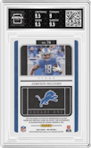 Jameson Williams from the 2022 Panini One set featuring a Bronze parallel graded by Arena Club and given an overall grade of 9.5.