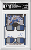 Jameson Williams from the 2022 Panini One set featuring a Bronze parallel graded by Arena Club and given an overall grade of 9.5.