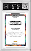 Drew Brees from the 2024 Panini Prizm Draft Picks set graded by Arena Club and given an overall grade of 9.5.