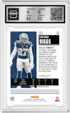 Trevon Diggs from the 2020 Panini Contenders set graded by Arena Club and given an overall grade of 10.