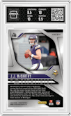 J.J. McCarthy from the 2024 Panini Prizm set featuring a Silver Prizm parallel graded by Arena Club and given an overall grade of 9.