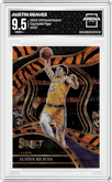 Austin Reaves from the 2023-24 Panini Select  set featuring a Tiger parallel graded by Arena Club and given an overall grade of 9.5.