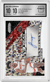 Jalen Green from the 2024-25 Panini Prizm set graded by Arena Club and given an overall grade of 10.