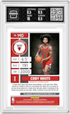 Coby White from the 2019-20 Panini Contenders set featuring a Playoff Ticket parallel graded by Arena Club and given an overall grade of 9.