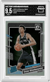 Victor Wembanyama from the 2023-24 Donruss Optic set featuring a Holo parallel graded by Arena Club and given an overall grade of 9.5.
