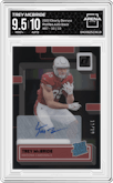 Trey McBride from the 2022 Clearly Donruss set featuring a Black parallel graded by Arena Club and given an overall grade of 9.5.