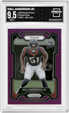 Will Anderson Jr. from the 2023 Panini Prizm set featuring a Purple Prizm parallel graded by Arena Club and given an overall grade of 9.5.