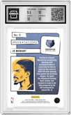 Ja Morant from the 2024-25 Panini NBA Hoops set graded by Arena Club and given an overall grade of 10.