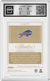 Thurman Thomas from the 2022 Panini Flawless set graded by Arena Club and given an overall grade of 10.