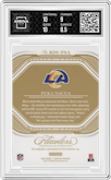 Puka Nacua from the 2023 Panini Flawless set graded by Arena Club and given an overall grade of 9.