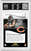 Caleb Williams from the 2024 Panini Illusions set featuring a Teal Trophy Collection parallel graded by Arena Club and given an overall grade of 9.