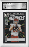 Travis Kelce from the 2024 Clearly Donruss set graded by Arena Club and given an overall grade of 10.
