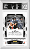 C.J. Stroud from the 2024 Panini Obsidian set featuring a Gold parallel graded by Arena Club and given an overall grade of 9.