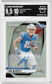 Ladd McConkey from the 2024 Panini Prizm set graded by Arena Club and given an overall grade of 9.5.