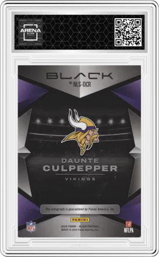 Daunte Culpepper from the 2024 Panini Black set graded by Arena Club.