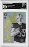 Brock Bowers from the 2024 Donruss Optic set graded by Arena Club and given an overall grade of 9.5.