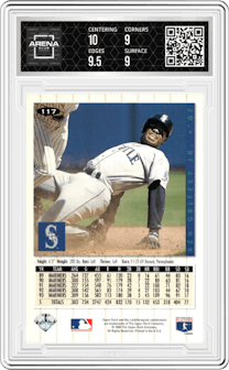 Ken Griffey Jr. from the 1994 Upper Deck Collector’s Choice set graded by Arena Club and given an overall grade of 9.5.