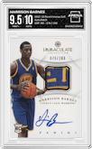 Harrison Barnes from the 2012-13 Panini Immaculate Collection set graded by Arena Club and given an overall grade of 9.5.