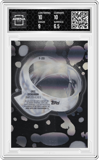 Eric Dickerson from the 2024 Topps Signature Class set graded by Arena Club and given an overall grade of 7.