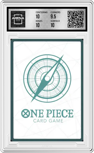 DON!! Card (Luffy & Sanji) from the 2025 One Piece set graded by Arena Club and given an overall grade of 10.
