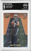 Bryce Young from the 2023 Panini Zenith set featuring a Gold Artist Proof parallel graded by Arena Club and given an overall grade of 9.