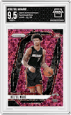 Kel’el Ware from the 2024-25 Panini Prizm set featuring a Fast Break Pink parallel graded by Arena Club and given an overall grade of 9.5.