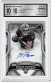 Brock Bowers from the 2024 Topps Resurgence set graded by Arena Club and given an overall grade of 10.