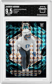 Jared Verse from the 2024 Panini Mosaic set featuring a Genesis parallel graded by Arena Club and given an overall grade of 9.5.