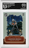 Jonathon Brooks  from the 2024 Donruss Optic set graded by Arena Club and given an overall grade of 9.5.