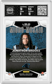 Jonathon Brooks from the 2024 Panini Mosaic set graded by Arena Club and given an overall grade of 9.5.