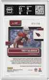 Trey McBride from the 2022 Panini Donruss Optic set graded by Arena Club and given an overall grade of 9.5.