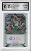 Aaron Nesmith from the 2020-21 Panini Prizm set featuring a Silver Prizm parallel graded by Arena Club and given an overall grade of 10.