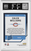 Caleb Williams from the 2024 Donruss Optic set featuring a Holo parallel graded by Arena Club and given an overall grade of 9.5.