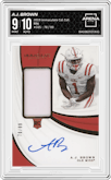 A.J. Brown from the 2019 Panini Immaculate Collection Collegiate set featuring a Number Base parallel graded by Arena Club and given an overall grade of 9.