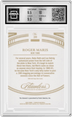 Roger Maris from the 2023 Panini Flawless set graded by Arena Club and given an overall grade of 10.