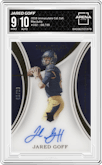 Jared Goff from the 2016 Panini Immaculate Collegiate set graded by Arena Club and given an overall grade of 9.