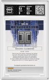 Roger Clemens from the 2024 Panini Impeccable set graded by Arena Club and given an overall grade of 9.
