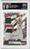 Zach LaVine from the 2023-24 Panini Recon set featuring a Purple parallel graded by Arena Club and given an overall grade of 9.