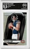 Caleb Williams from the 2024 Panini Prizm set graded by Arena Club and given an overall grade of 9.5.