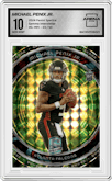 Michael Penix Jr. from the 2024 Panini Spectra set featuring a Interstellar  parallel graded by Arena Club and given an overall grade of 10.