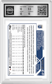 Vinnie Pasquantino from the 2023 Topps Chrome Update set featuring a Aqua Wave Refractor parallel graded by Arena Club and given an overall grade of 10.
