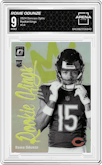 Rome Odunze from the 2024 Donruss Optic set graded by Arena Club and given an overall grade of 9.