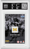Nico Collins from the 2021 Panini Luminance set graded by Arena Club and given an overall grade of 9.